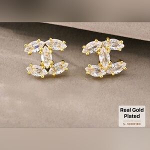 Chanel Style Logo Earrings